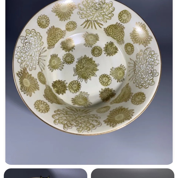 Vintage Andrea Sadek Imported Large Porcelain Bowl 9" Diameter, Floral Pattern - Picture 11 of 11